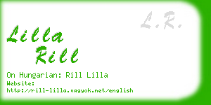 lilla rill business card